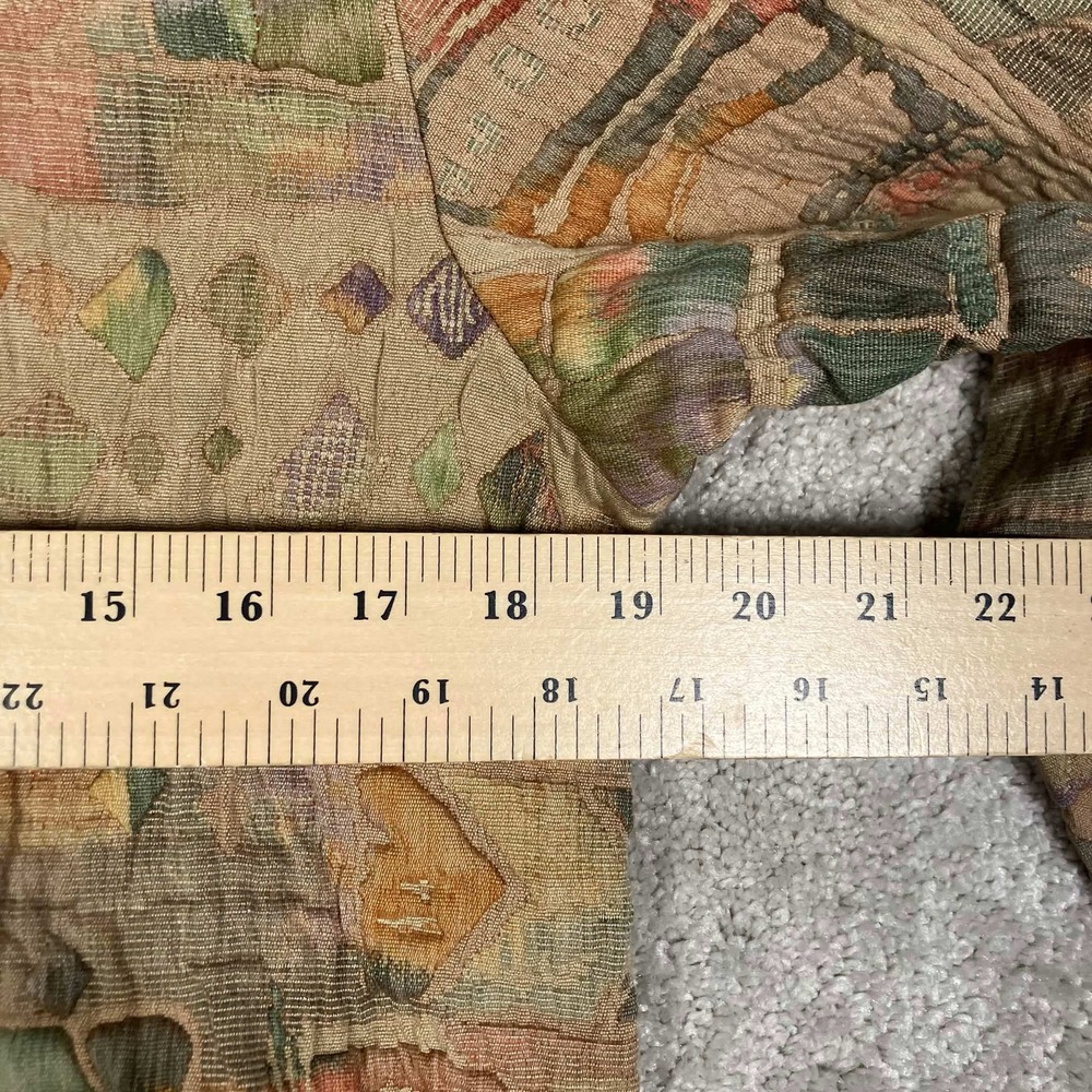 Vintage Orvis Women Tapestry Jacket Multi Color Abstract Geometric Button Front - Picture 9 of 13